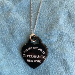 Tiffany & Co. Black Return to Tiffany Heart Chain Necklace